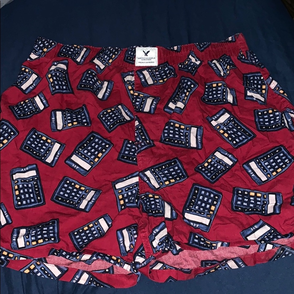 Red American eagle boxer shorts